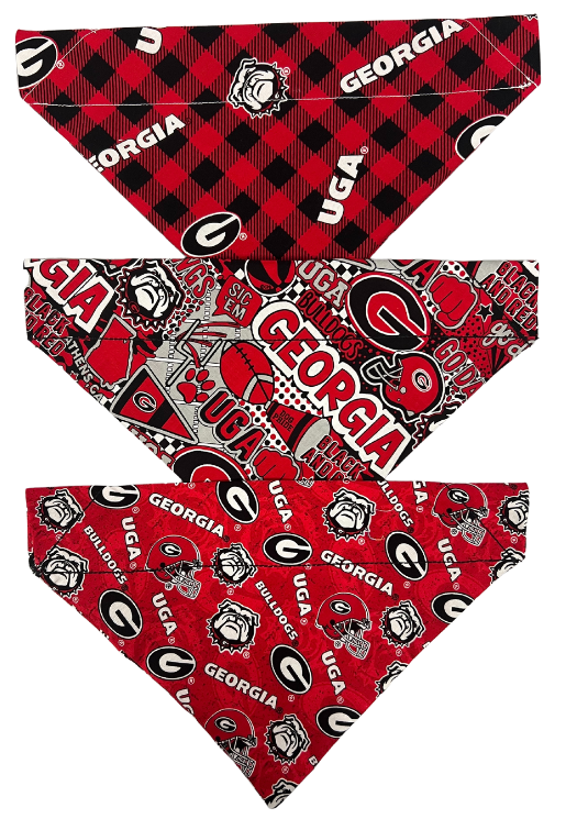 Georgia Bulldogs 3-Pack Dog Bandana Set