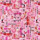 Love You Fur-Ever - XOXO Words - Pink