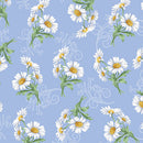 All About Daisies - Daisy Scroll - Sky