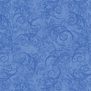 All About Daisies - Dancing Scroll - Medium Blue