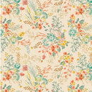 Montgomery Floral Cream/Multi Cotton 44"/45" Fabric Per Yard