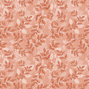 Mountain Foliage Peach Cotton 44"/45" Fabric Per Yard