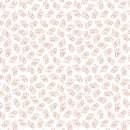 Flutter By White/Peach Cotton 44"/45" Fabric Per Yard