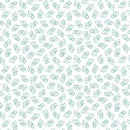 Flutter By White/Teal Cotton 44"/45" Fabric Per Yard