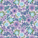Purple Seaside Garden Lavender Cotton Wideback Fabric Per Yard
