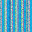 Ziggy Stripe Blue Cheeto's World Cotton 44"/45" Fabric Per Yard