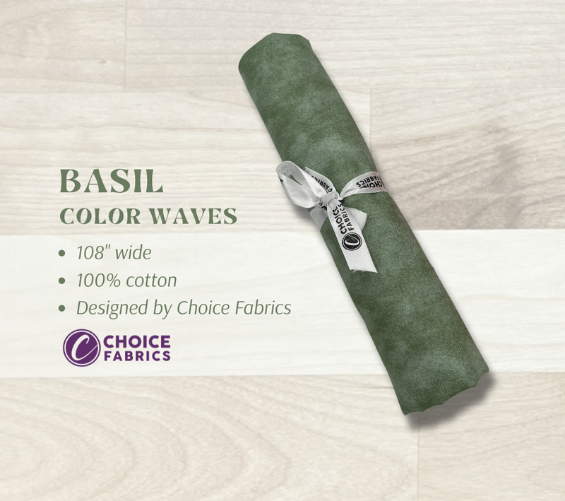 Color Waves 108" Supreme Backings - Basil