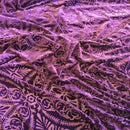 Lili Damask Burnout Stretch Velvet Fabric