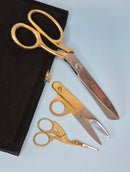 Gold Handle Sewing Scissor Set – Premium 3-Piece Collection