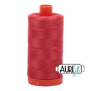2255 Dark Red Orange Aurifil Cotton 50wt Large Spool