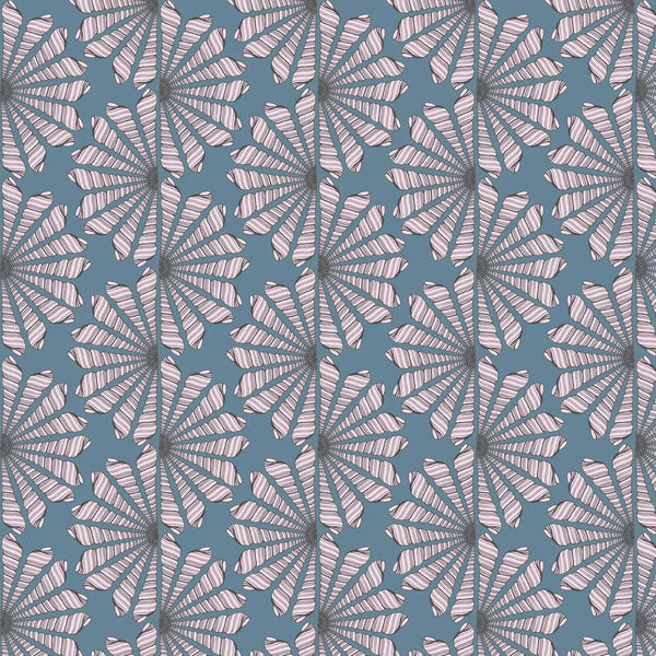 Seashell Serenade - Shell Fan - Blue