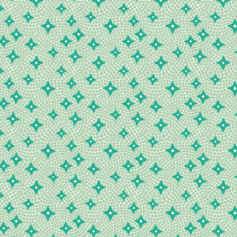 Bohemian Paradise - Tiles and Stars - Green