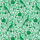 Green Esmeralda Birds and Branches Cotton 44/45" Fabric Per Yard