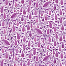 Dark Magenta Prince Birds and Branches Cotton 44/45" Fabric Per Yard