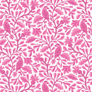 Bubblegum Roux Birds and Branches Cotton 44/45 Fabric Per Yard
