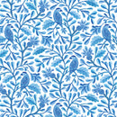 Blue Henri Birds and Branches Cotton 44/45" Fabric Per Yard