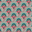 Love, Ink - Ladybugs and Flowers 3387 - Cotton 44/45" Fabric Per Yard