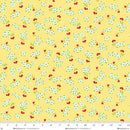 Jubilee Yellow Small Cherry Toss Cotton 44" / 45" Fabric per yard