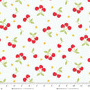 Jubilee White And Red Tossed Cherries Cotton 44" / 45" Fabric per yard