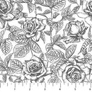 Toile Roses White Gray- Till Death Do Us Part