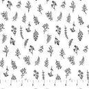 Nature's Sketchbook - White/Black 28532-10 - Cotton 44"/45" Fabric Per Yard