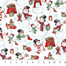 Snowmen White Multi - Holly Jolly