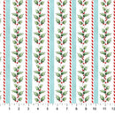 Holly Stripe White Multi - Holly Jolly