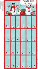 Advent Panel Turq Multi - Holly Jolly