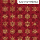O' Christmas Tree Shimmer Snowflake Blocks Red Multi 44"/45" Cotton Fabric Per Yard