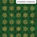 O' Christmas Tree Shimmer Snowflake Blocks Green Multi 44"/45" Cotton Fabric Per Yard
