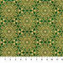 O' Christmas Tree Shimmer Medallions Green Multi 44"/45" Cotton Fabric Per Yard