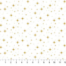 O' Christmas Tree Shimmer Stars White 44"/45" Cotton Fabric Per Yard