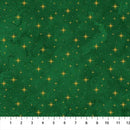 O' Christmas Tree Shimmer Stars Green Multi 44"/45" Cotton Fabric Per Yard