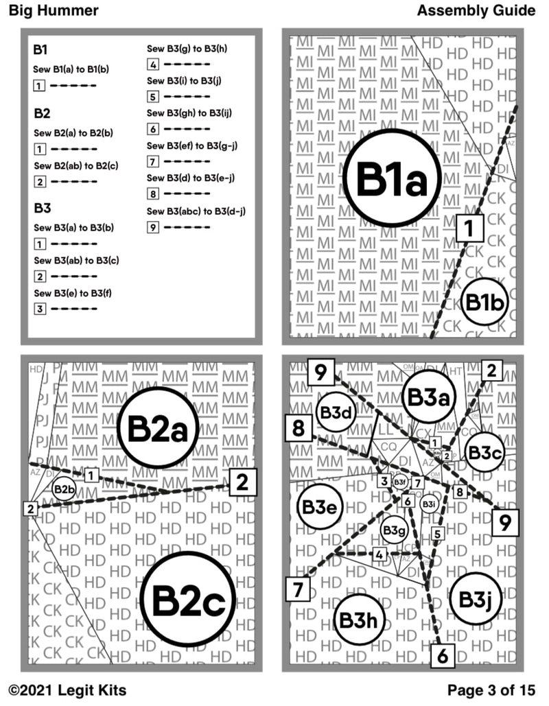 Big Hummer Quilt Kit