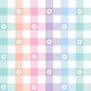 Cloud Cuddle Pastel Gingham Daisy 58" - 60" Fabric per yard