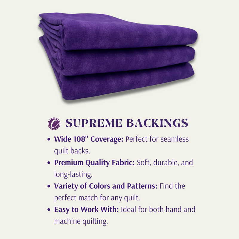 Color Waves 108" Supreme Backings - Purple