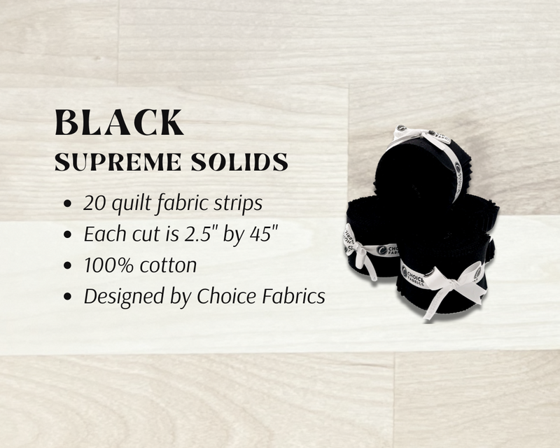 Supreme Solids - 2.5" Roll - Black (20 cuts)