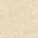 Cream Floral Anna B's Indigos Cotton Wideback Fabric Per Yard