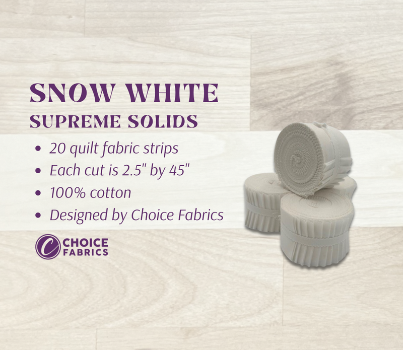 Supreme Solids - 2.5" Roll - Snow White (20 cuts)