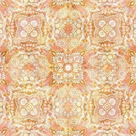 Cotton Tails - Geo Medallion - Peach