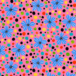 Flowerful - Floral & Dots - Pink