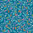 Flowerful - Leaf Vine - Dark Teal