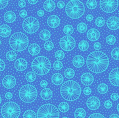 Flowerful - Linear Circles - Blue