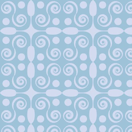 My Watercolor Garden - Geo Scroll - Blue