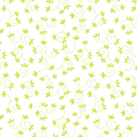 My Watercolor Garden - Scroll and Flower - Green