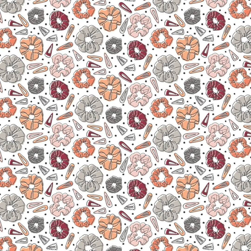 Love is in the Hair - Scrunchies and Clips - White