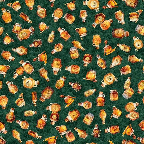 Queen Bee - Honey Bottles - Forest Green