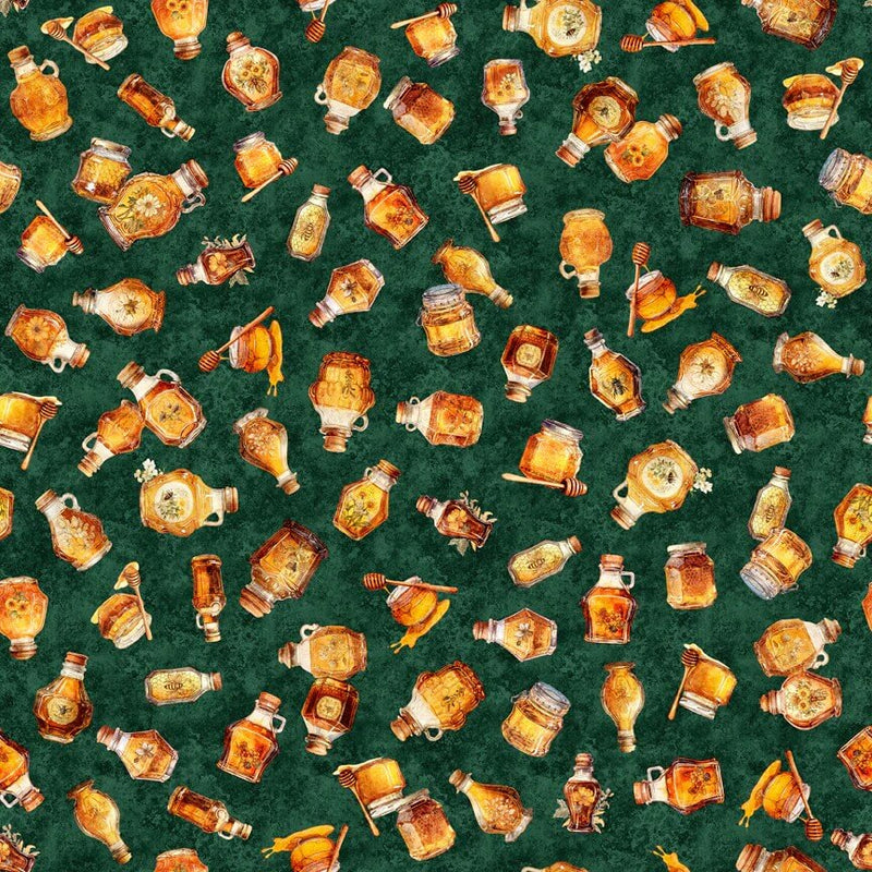 Queen Bee - Honey Bottles - Forest Green