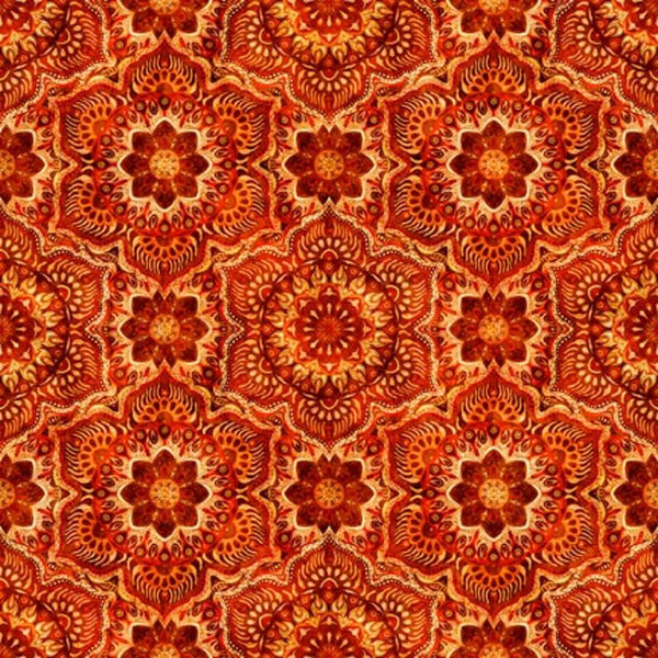 Queen Bee - Spice Flower Medallion - Orange