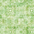 Light Green Medallion Geo Lil Farmers Cotton 44"/45" Fabric Per Yard